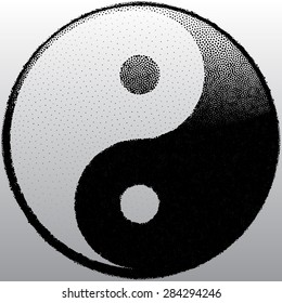 Dotted yin yang symbol