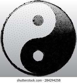 Dotted yin yang symbol