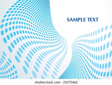 Dotty blue background with copy space. Vector