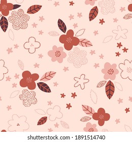 Flores de margarita sin fisuras en el patrón vectorial. Petite floral ditsy calico primavera fondo para tela textil Diseño de Pascua