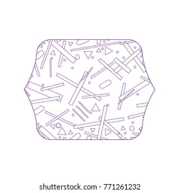 dotty shape quadrate with abstract graphic style background