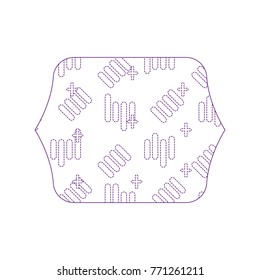 dotty shape quadrate with graphic abstract style background