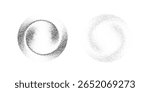 Dotwork 3D Spheres vector background. Sand grain effect. Black noise stipple dots. Abstract noise dotwork balls. Black dots grunge round elements. Stipple circles