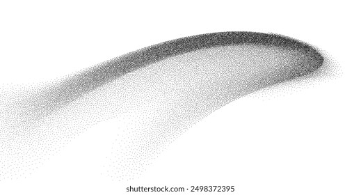Dotwork abstract background, black grain texture, Abstract stipple sand effect, gradient backdrop from dots. Vector illustration.