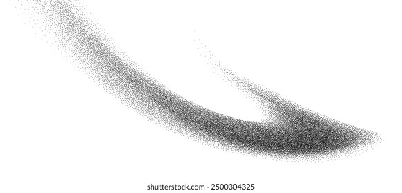 Dotwork abstract background, black grain texture, Abstract stipple sand effect, gradient backdrop from dots. Vector illustration.