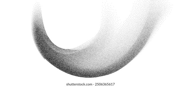 Fondo abstracto de punto, textura de grano negro, efecto de arena punteada Abstractas, fondo degradado de puntos. Ilustración vectorial.