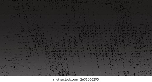Abstrakter Hintergrund, schwarze Kornstruktur, abstrakter Sand-Effekt, Farbverlauf-Hintergrund von Punkten.