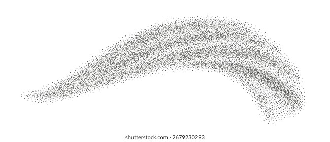 Fondo abstracto de la red. Textura de onda punteada granulada con partículas que se desvanecen. Ilustración vectorial.