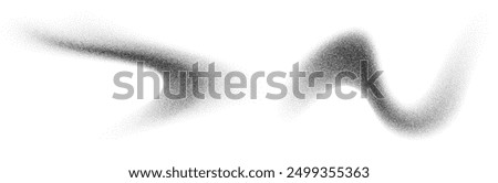 Dotwork abstract shapes, black grain texture, Abstract stipple sand effect, gradient from dots. Vector illustration.
