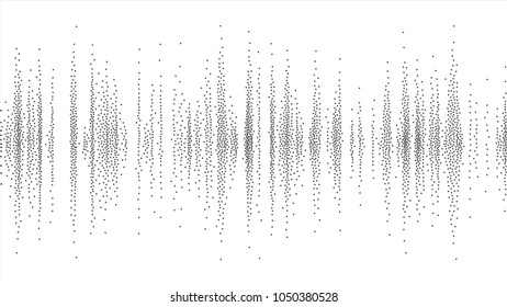 Dotwork Background Vector. Dynamic Energy Particles. Halftone Background. Dotted Stippled Illustration