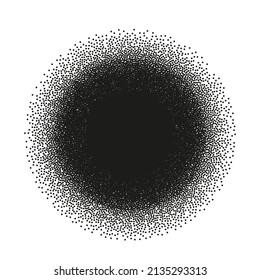 Patrón de manchas de rosca en un estilo de punto de ruido negro más estipador. ilustración vectorial aislada en fondo blanco