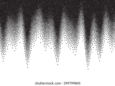 Dotwork Gradient Background, Black And White Stipple Dots