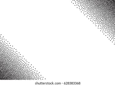 Dotwork gradient background, black and white stipple dots