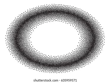 Dotwork gradient background, black and white stipple dots