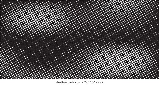 Dotwork gradient pattern vector background. Black noise stipple dots. Sand grain effect. Black dots grunge banner. Abstract noise dotwork pattern. Gradient circles.