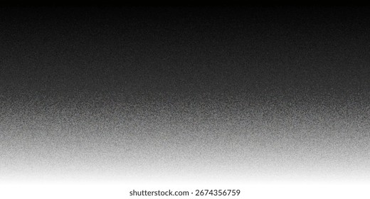 Plano de fundo do vetor de padrão de gradiente de trabalho de ponto. Pontos pontilhados de ruído preto. Efeito de grãos de areia. Banner grunge de pontos pretos. Padrão de ponto abstrato de ruído. Círculos de gradiente. Plano de fundo estocástico pontilhado do vetor