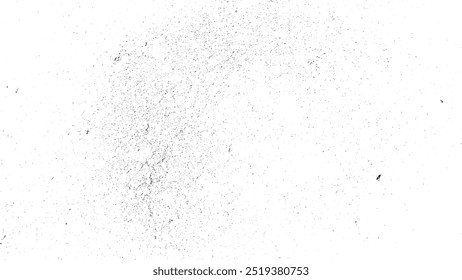 Dotwork graininess noise background. Black stipple dots. Abstract natural noise pattern. Sand grain effect. Black dots grunge banner. Stipple spots. Stochastic dotted vector backdrop.