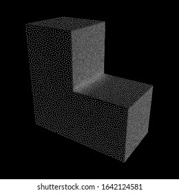 Dotwork Halftone Corner Box. Engraving Vector Illustration. Transportation concept