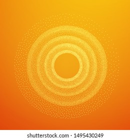 Dotwork Halftone low poly style geometrical object tube. Engraving Vector Illustration.