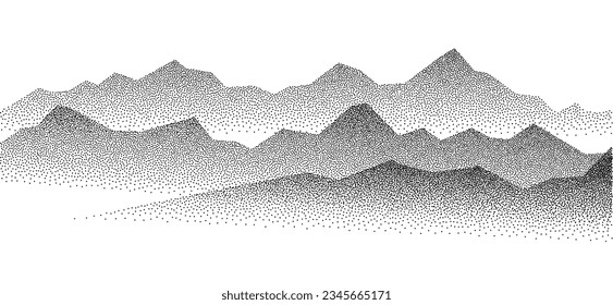 Pointillism landscape texture 