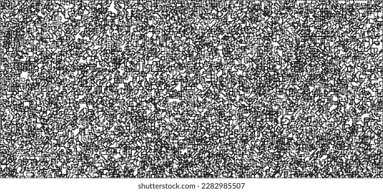 Dotwork noise pattern vector background. Black stipple dots and strips. Abstract noise dotwork pattern. Sand grain effect. Black dots grunge banner. Stipple spots. Stochastic dotted vector background.