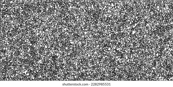 Dotwork noise pattern vector background. Black stipple dots and strips. Abstract noise dotwork pattern. Sand grain effect. Black dots grunge banner. Stipple spots. Stochastic dotted vector background.