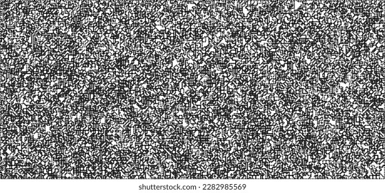 Dotwork noise pattern vector background. Black stipple dots and strips. Abstract noise dotwork pattern. Sand grain effect. Black dots grunge banner. Stipple spots. Stochastic dotted vector background.