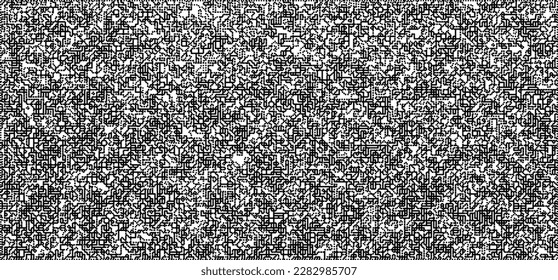 Dotwork noise pattern vector background. Black stipple dots and strips. Abstract noise dotwork pattern. Sand grain effect. Black dots grunge banner. Stipple spots. Stochastic dotted vector background.