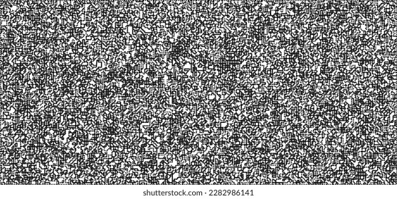 Dotwork noise pattern vector background. Black stipple dots and strips. Abstract noise dotwork pattern. Sand grain effect. Black dots grunge banner. Stipple spots. Stochastic dotted vector background.