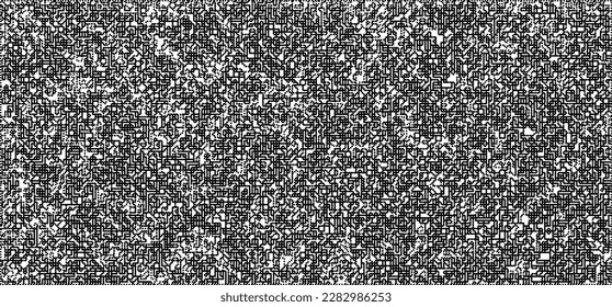 Dotwork noise pattern vector background. Black stipple dots and strips. Abstract noise dotwork pattern. Sand grain effect. Black dots grunge banner. Stipple spots. Stochastic dotted vector background.
