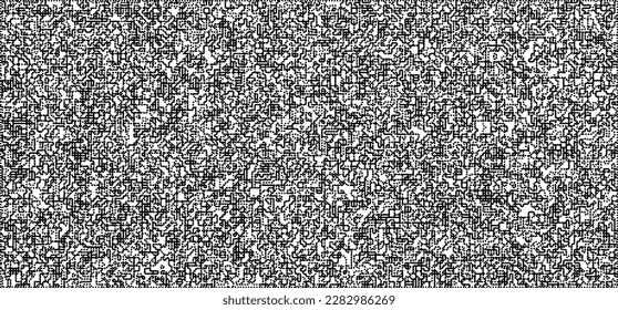 Dotwork noise pattern vector background. Black stipple dots and strips. Abstract noise dotwork pattern. Sand grain effect. Black dots grunge banner. Stipple spots. Stochastic dotted vector background.