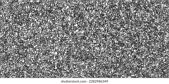 Dotwork noise pattern vector background. Black stipple dots and strips. Abstract noise dotwork pattern. Sand grain effect. Black dots grunge banner. Stipple spots. Stochastic dotted vector background.