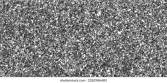 Dotwork noise pattern vector background. Black stipple dots and strips. Abstract noise dotwork pattern. Sand grain effect. Black dots grunge banner. Stipple spots. Stochastic dotted vector background.