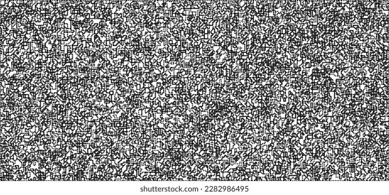 Dotwork noise pattern vector background. Black stipple dots and strips. Abstract noise dotwork pattern. Sand grain effect. Black dots grunge banner. Stipple spots. Stochastic dotted vector background.