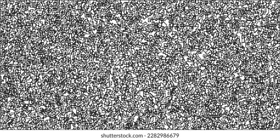 Dotwork noise pattern vector background. Black stipple dots and strips. Abstract noise dotwork pattern. Sand grain effect. Black dots grunge banner. Stipple spots. Stochastic dotted vector background.