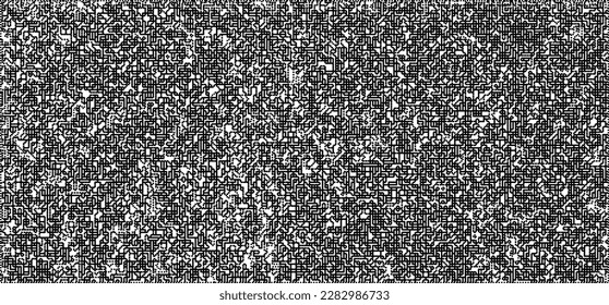 Dotwork noise pattern vector background. Black stipple dots and strips. Abstract noise dotwork pattern. Sand grain effect. Black dots grunge banner. Stipple spots. Stochastic dotted vector background.