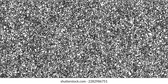 Dotwork noise pattern vector background. Black stipple dots and strips. Abstract noise dotwork pattern. Sand grain effect. Black dots grunge banner. Stipple spots. Stochastic dotted vector background.