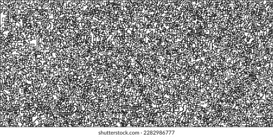 Dotwork noise pattern vector background. Black stipple dots and strips. Abstract noise dotwork pattern. Sand grain effect. Black dots grunge banner. Stipple spots. Stochastic dotted vector background.