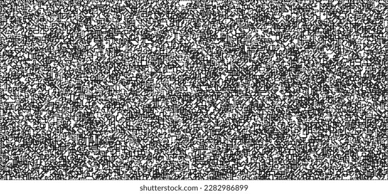 Dotwork noise pattern vector background. Black stipple dots and strips. Abstract noise dotwork pattern. Sand grain effect. Black dots grunge banner. Stipple spots. Stochastic dotted vector background.