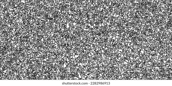 Dotwork noise pattern vector background. Black stipple dots and strips. Abstract noise dotwork pattern. Sand grain effect. Black dots grunge banner. Stipple spots. Stochastic dotted vector background.