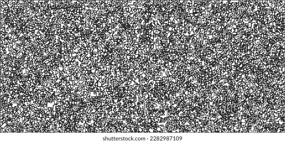 Dotwork noise pattern vector background. Black stipple dots and strips. Abstract noise dotwork pattern. Sand grain effect. Black dots grunge banner. Stipple spots. Stochastic dotted vector background.