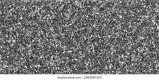 Dotwork noise pattern vector background. Black stipple dots and strips. Abstract noise dotwork pattern. Sand grain effect. Black dots grunge banner. Stipple spots. Stochastic dotted vector background.