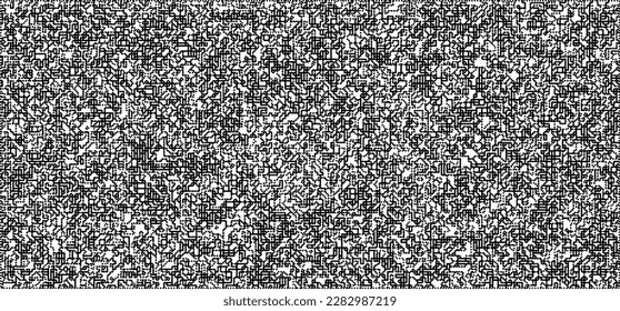 Dotwork noise pattern vector background. Black stipple dots and strips. Abstract noise dotwork pattern. Sand grain effect. Black dots grunge banner. Stipple spots. Stochastic dotted vector background.