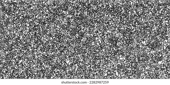 Dotwork noise pattern vector background. Black stipple dots and strips. Abstract noise dotwork pattern. Sand grain effect. Black dots grunge banner. Stipple spots. Stochastic dotted vector background.