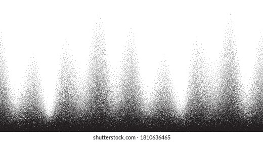Dotwork pattern vector background  Black noise stipple dots  Sand grain effect  Black dots grunge banner  Abstract noise dotwork pattern  Gradient stipple circles  Stochastic dotted vector background 