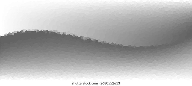 Dotwork Klangwelle Hintergrund. Schwarzes Rauschen stipple Punkte Zick Zack Audio 3D-Welle. Sandkorneffekt. Schwarze Punkte grunge Banner. Abstrakte Zickzack-Klangform. Noise dotwork Audiomuster. Vektorgrafik