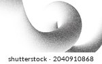 Dotwork swoosh pattern vector background. Black grunge noise stipple dots wave. Sand grain effect. Black dots grunge swoosh banner. Abstract shape noise dotwork pattern. Stochastic dotted wave vector