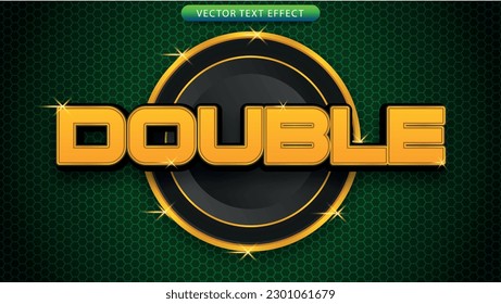 Double 3D text effect with luxury and modern style