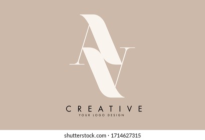 Double AA letter logo design. Reflection effect vector illustration sign.