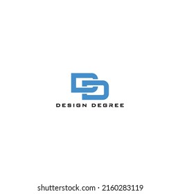 double abstract initial letter D in blue color isolated in white background applied for marketing consultant incorporating logo design also suitable for the brand or company that has initial name DD